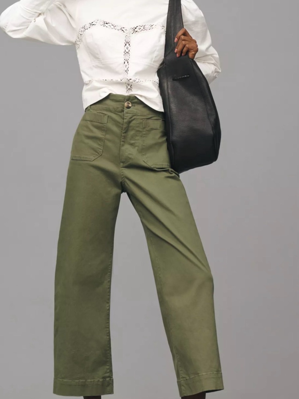Maeve Anthropologie The Colette Wide Leg Crop Pants 🌿 Size 27